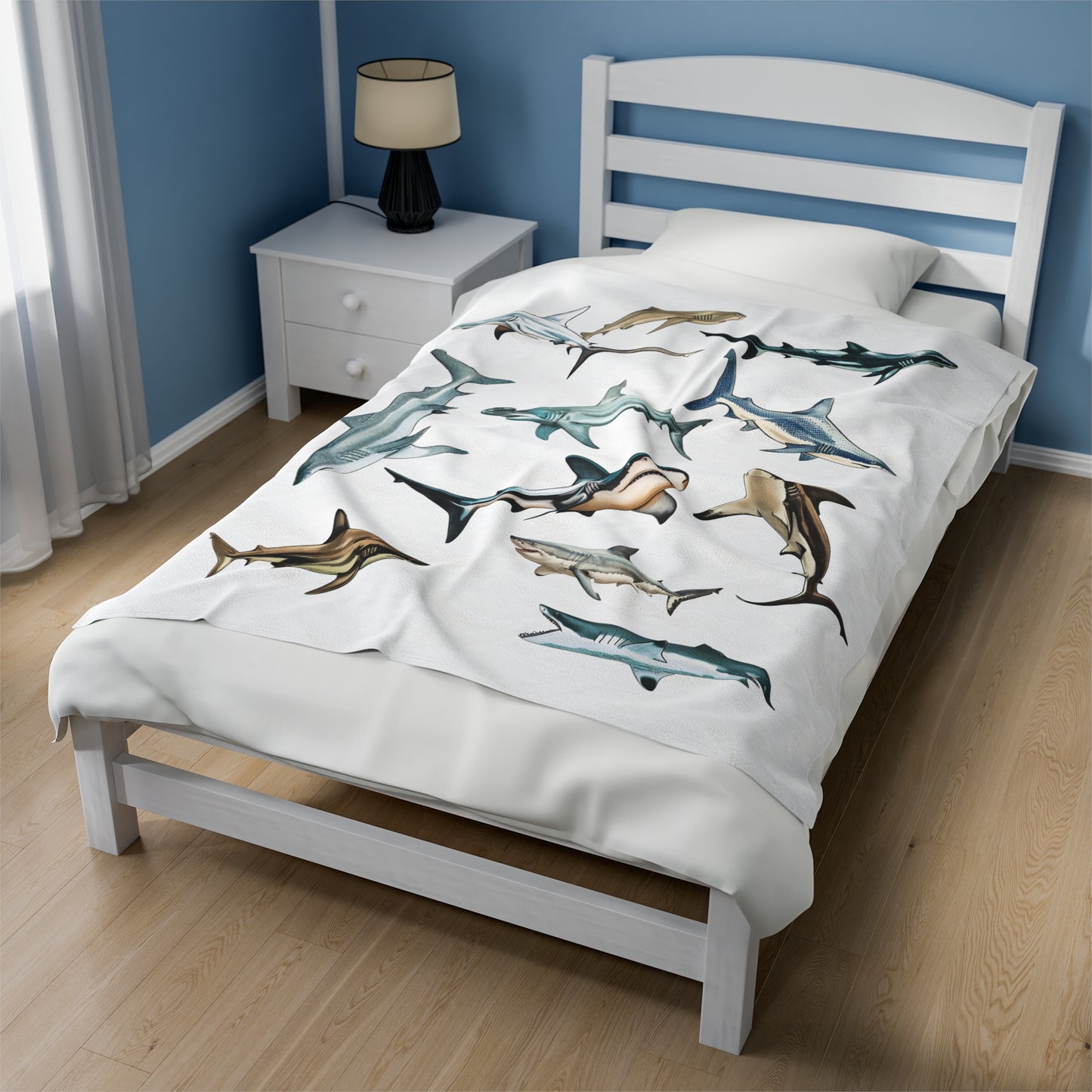 Sharks Blanket | Velveteen Plush Blanket