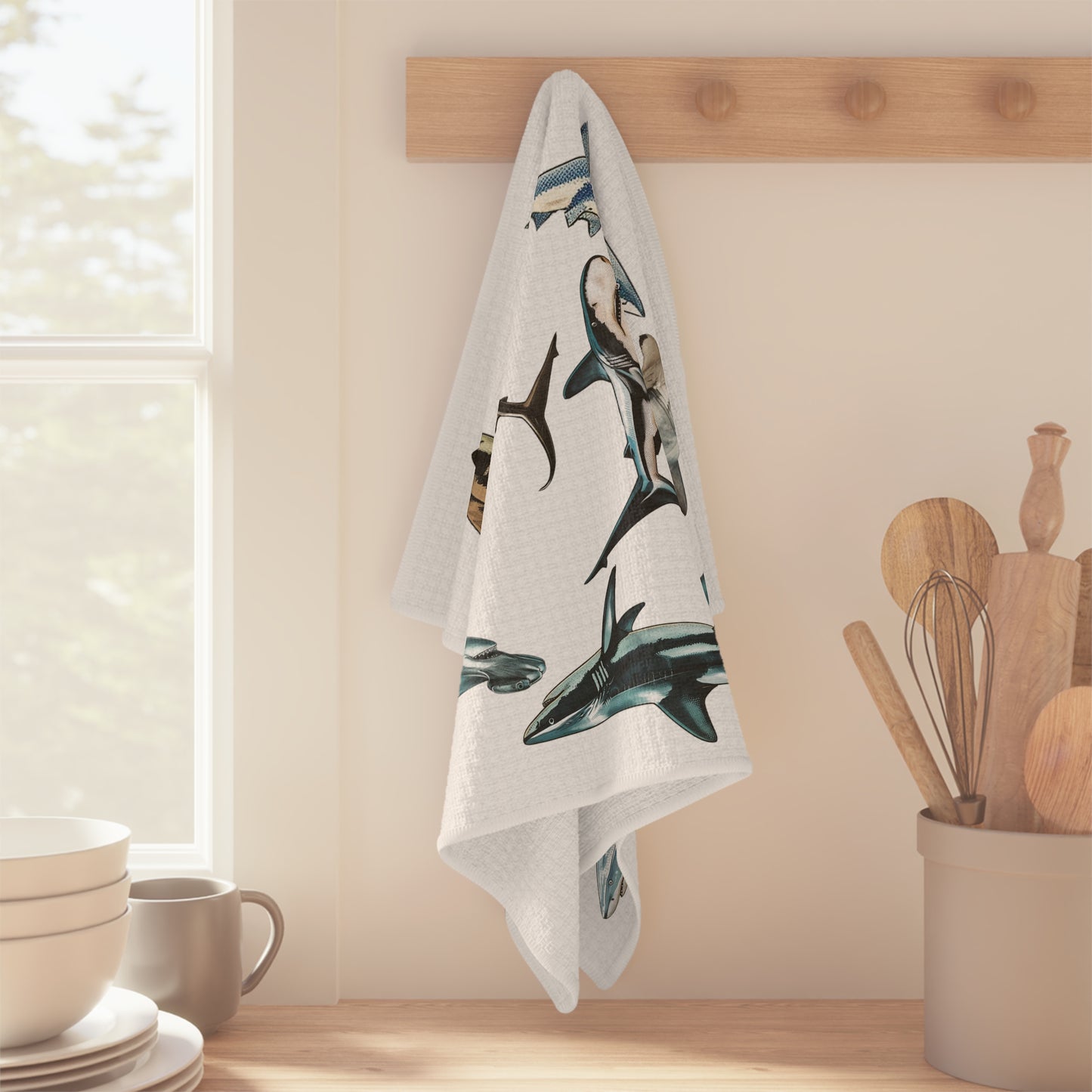 Sharks Tea Towel | Microfiber Tea Towel