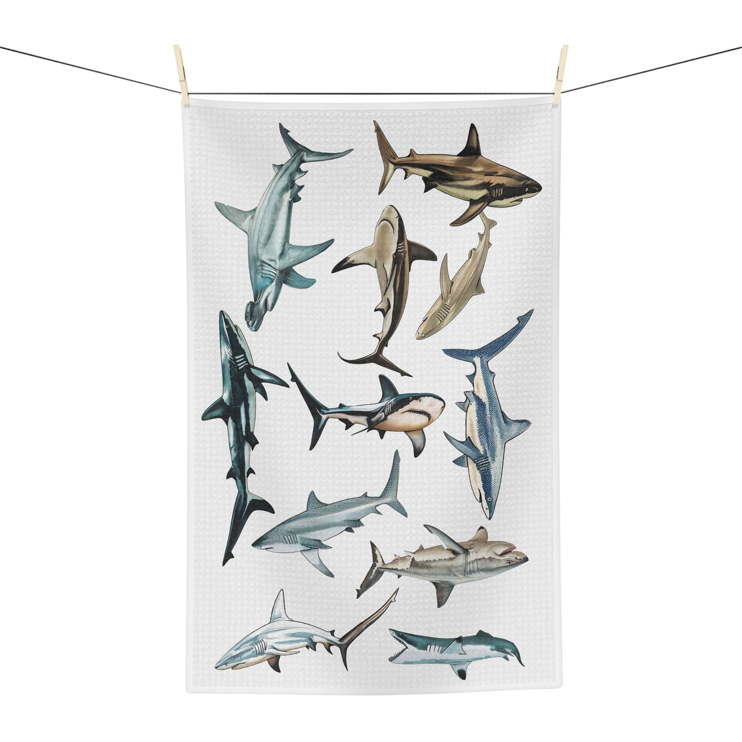 Sharks Tea Towel | Microfiber Tea Towel