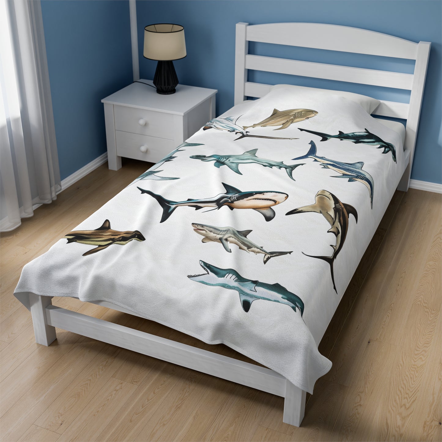 Sharks Blanket | Velveteen Plush Blanket