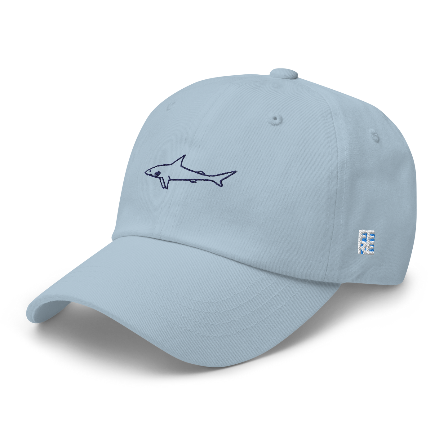 Embroidery Great White Shark Cap | Unisex Cotton Cap