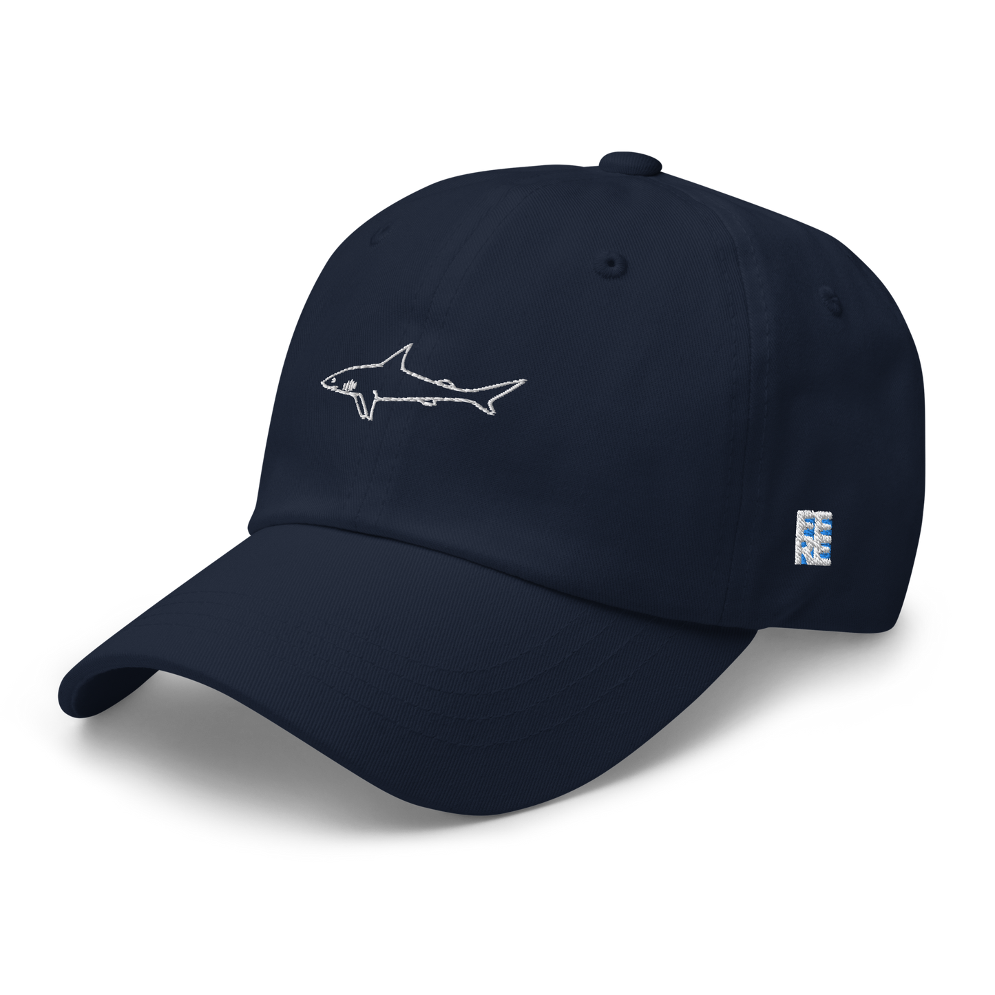 Embroidery Great White Shark Cap | Unisex Cotton Cap