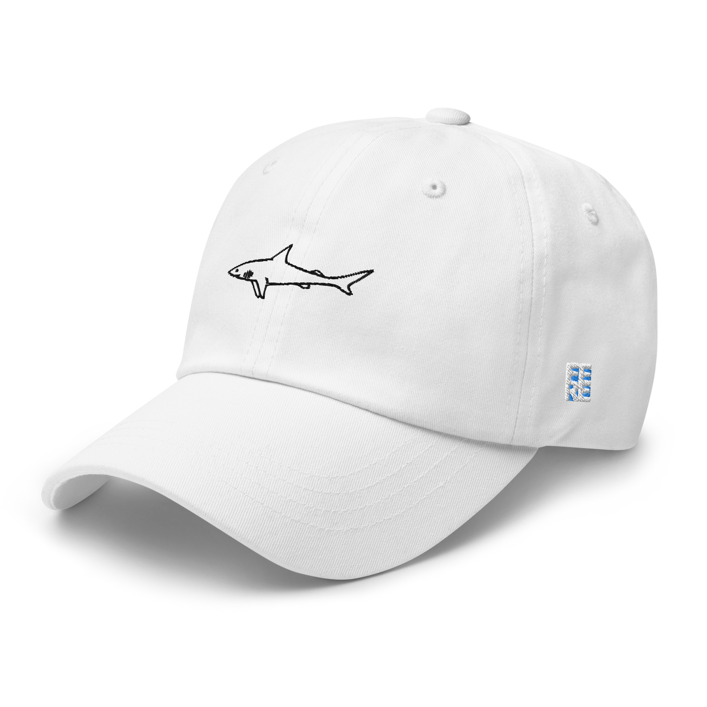 Embroidery Great White Shark Cap | Unisex Cotton Cap