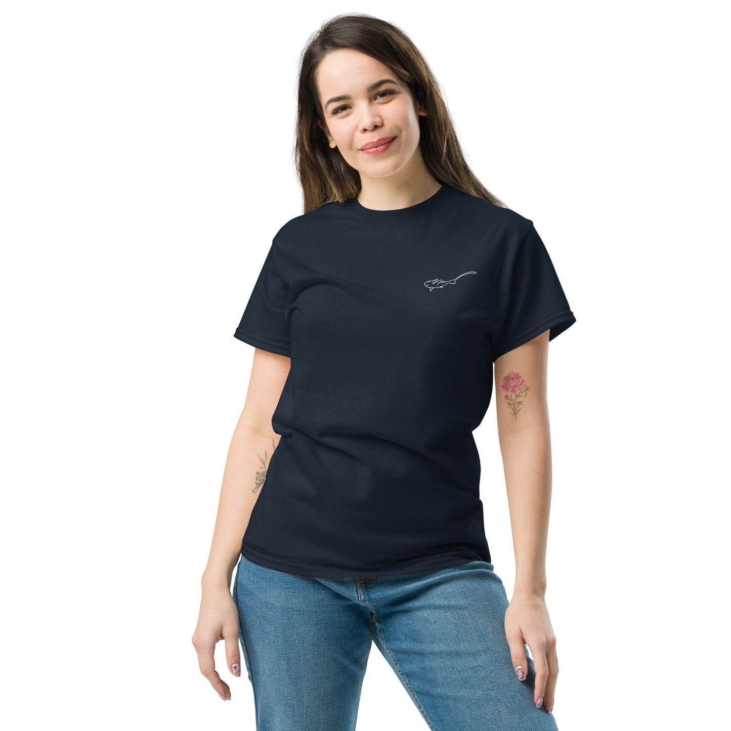 Embroidered Thresher Shark Tee | Unisex Heavy Cotton Tee