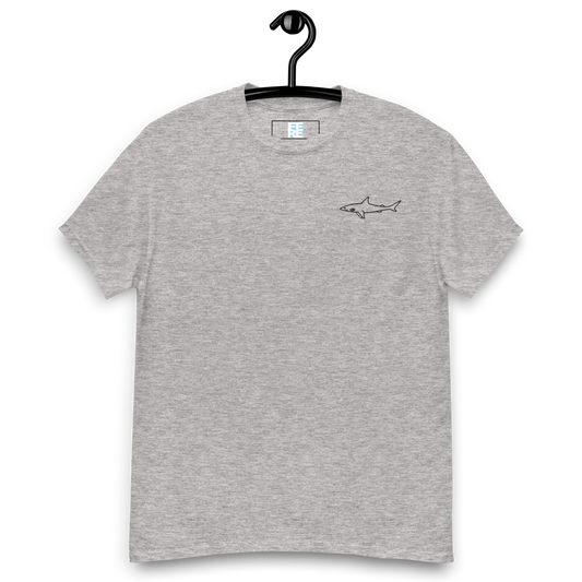 Embroidered Great White Shark Tee | Unisex Heavy Cotton Tee