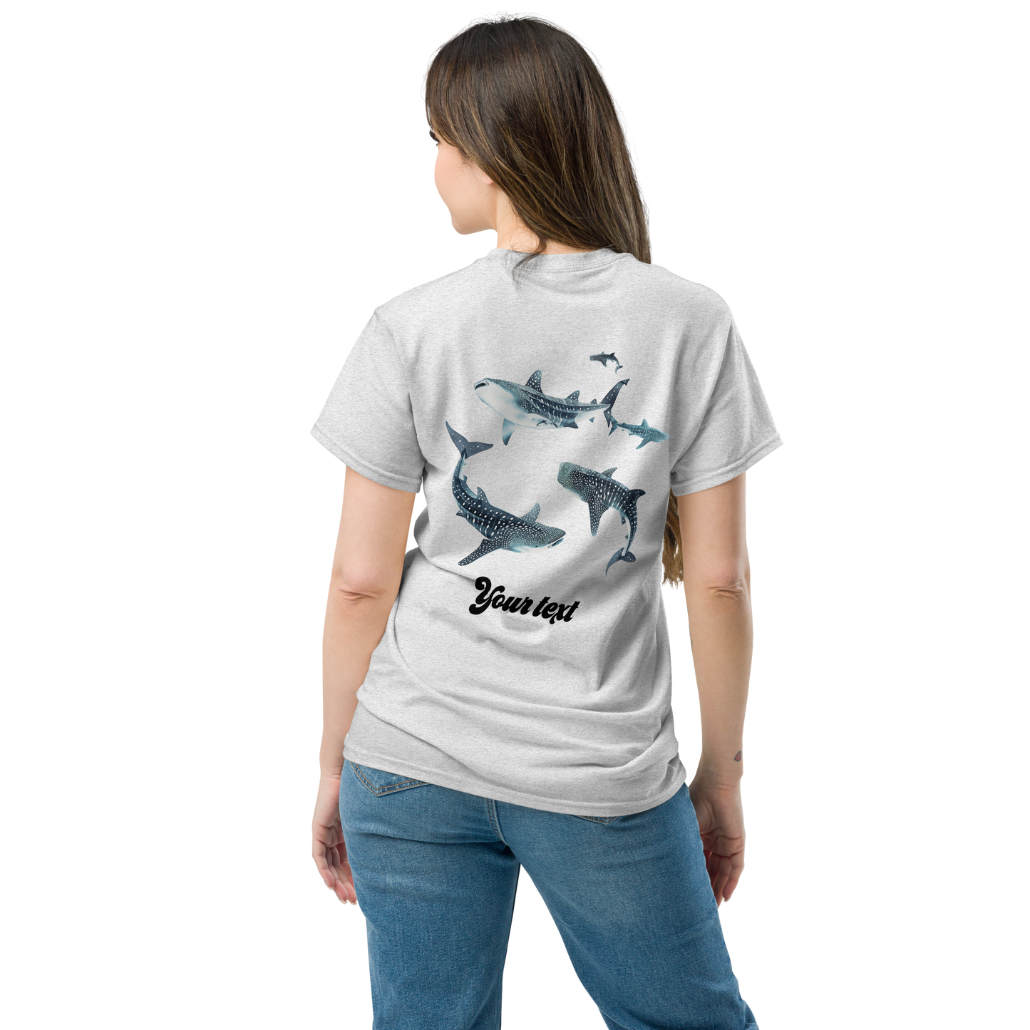 Customised Shark Tee | Unisex Heavy Cotton Tee