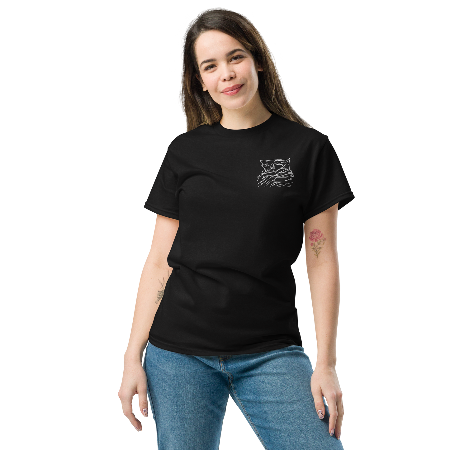 Embroidery Lazy Hammerhead Shark Tee | Unisex Heavy Cotton Tee