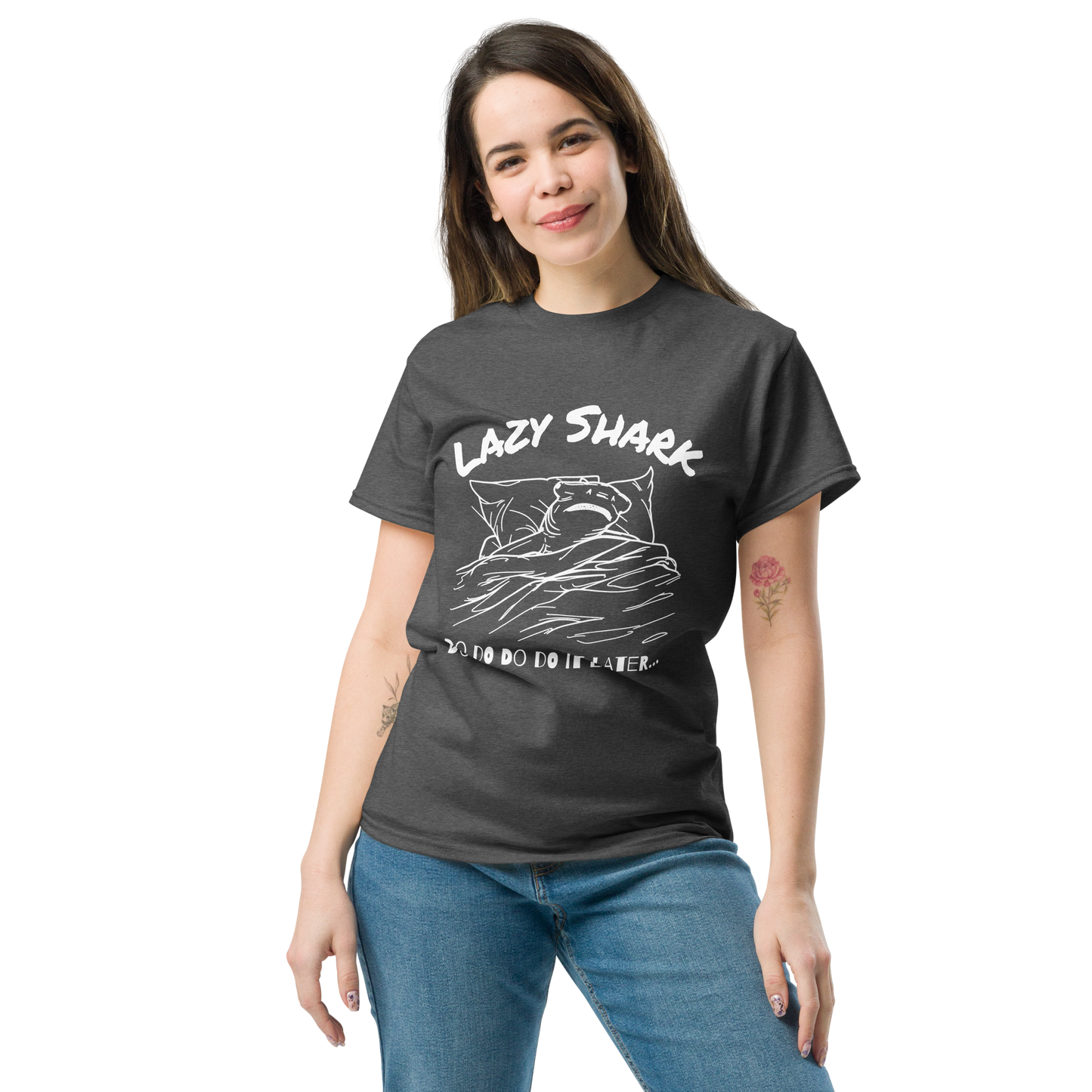 Lazy Hammerhead Shark Tee | Unisex Heavy Cotton Tee