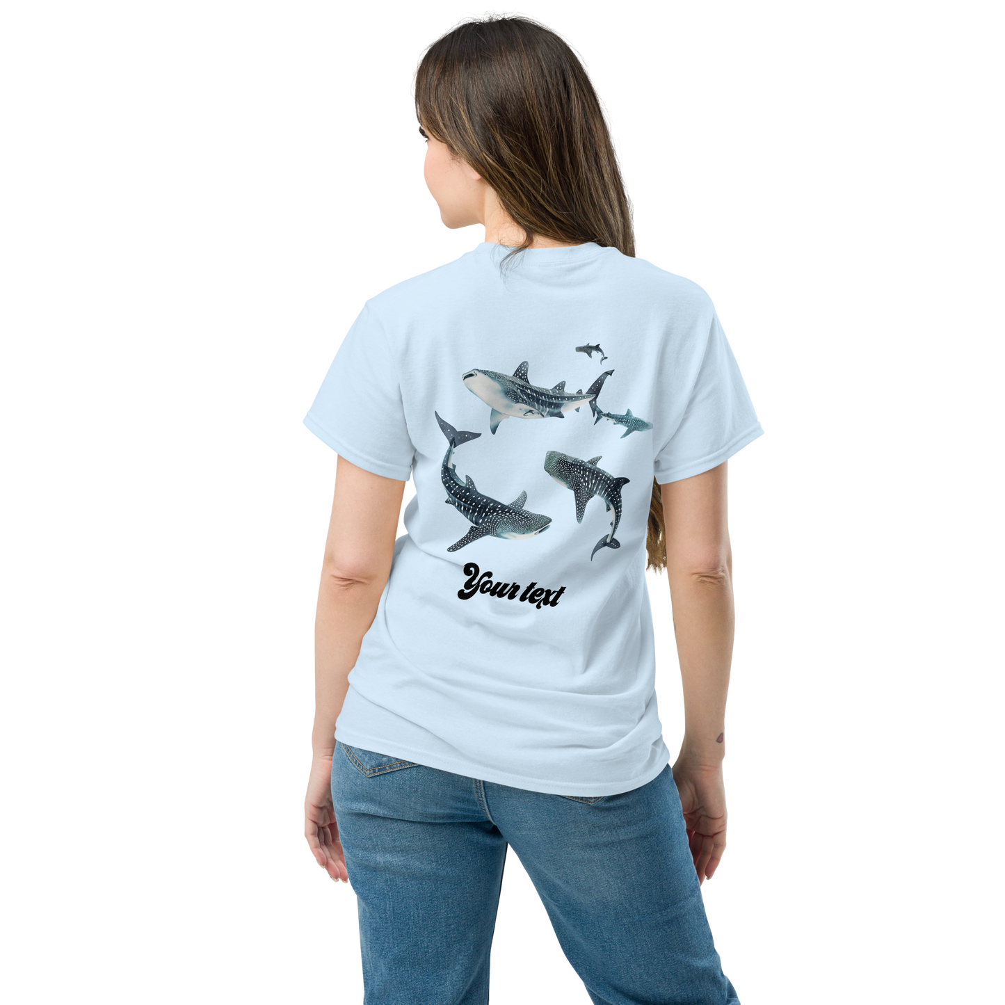 Customised Shark Tee | Unisex Heavy Cotton Tee