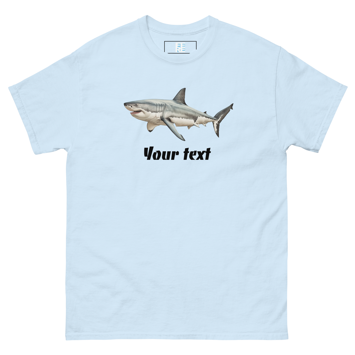 Customised Shark Tee | Unisex Heavy Cotton Tee