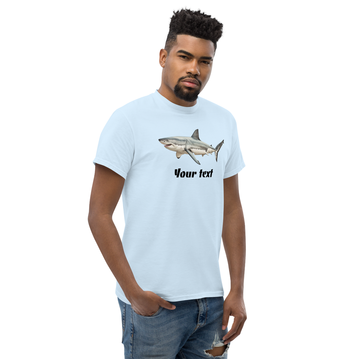 Customised Shark Tee | Unisex Heavy Cotton Tee