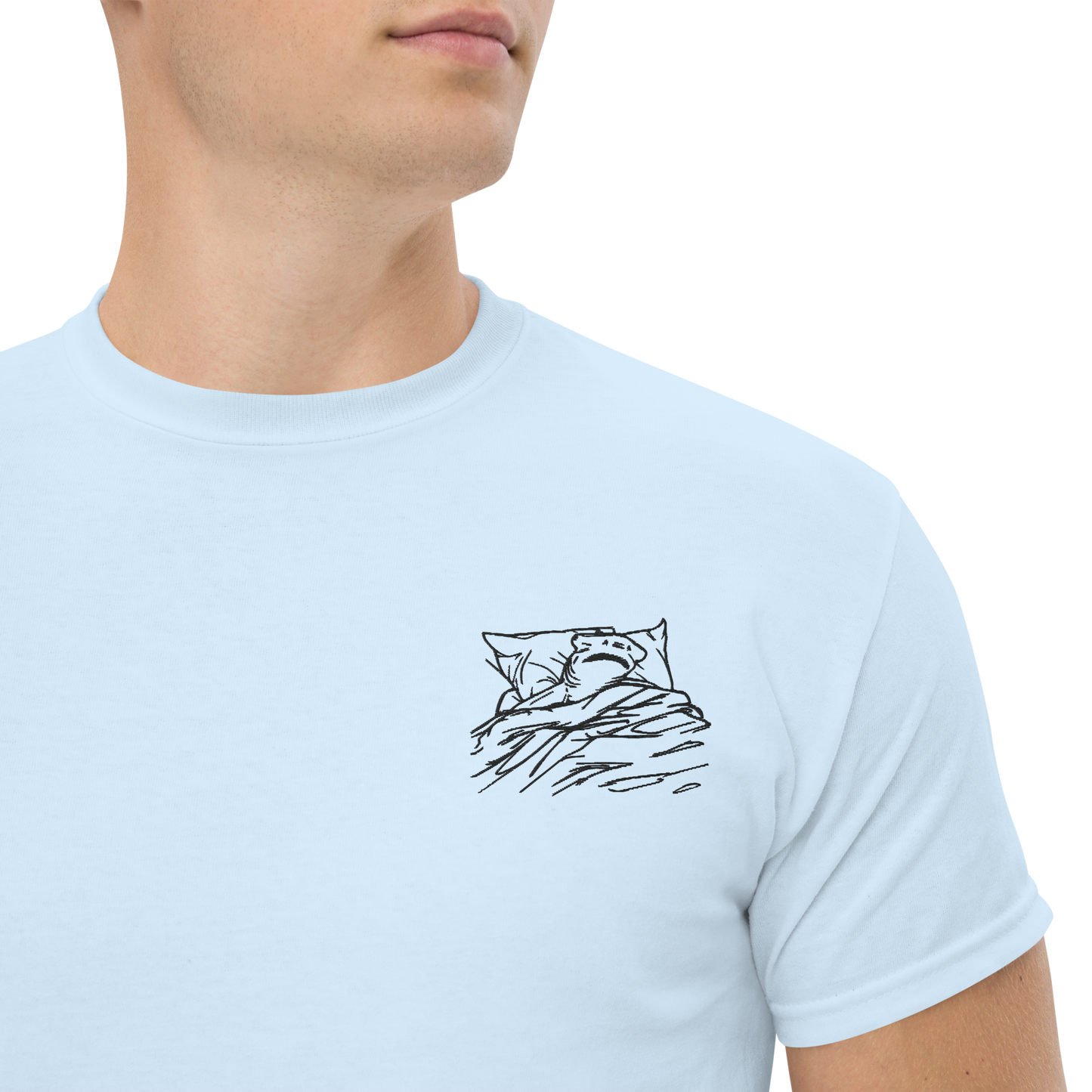 Embroidery Lazy Hammerhead Shark Tee | Unisex Heavy Cotton Tee