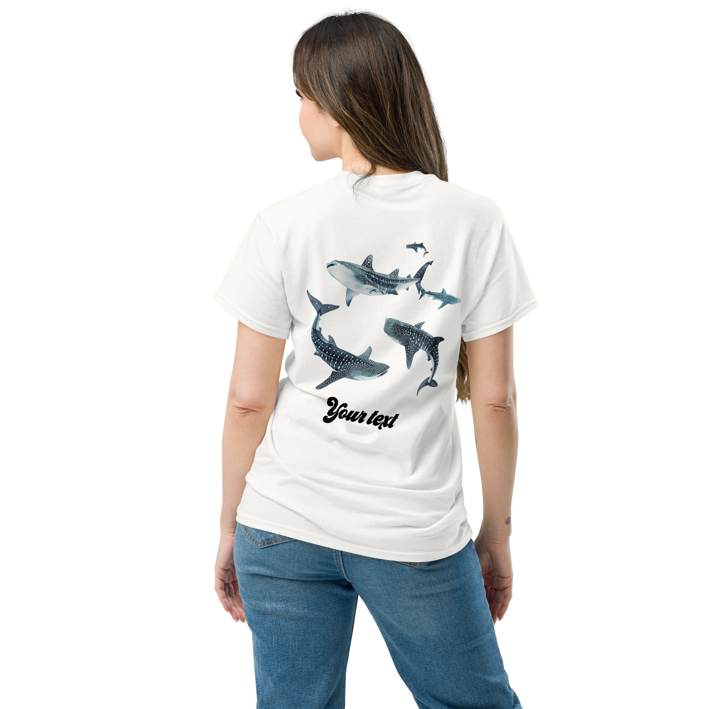 Customised Shark Tee | Unisex Heavy Cotton Tee