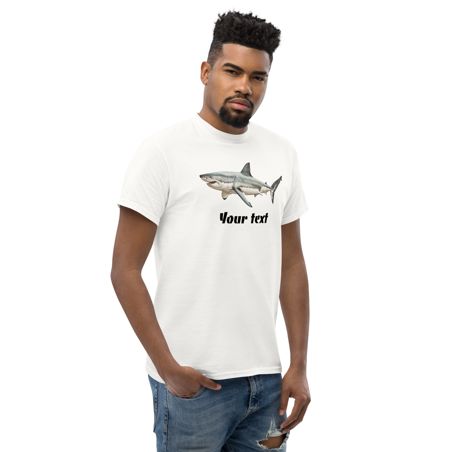 Customised Shark Tee | Unisex Heavy Cotton Tee