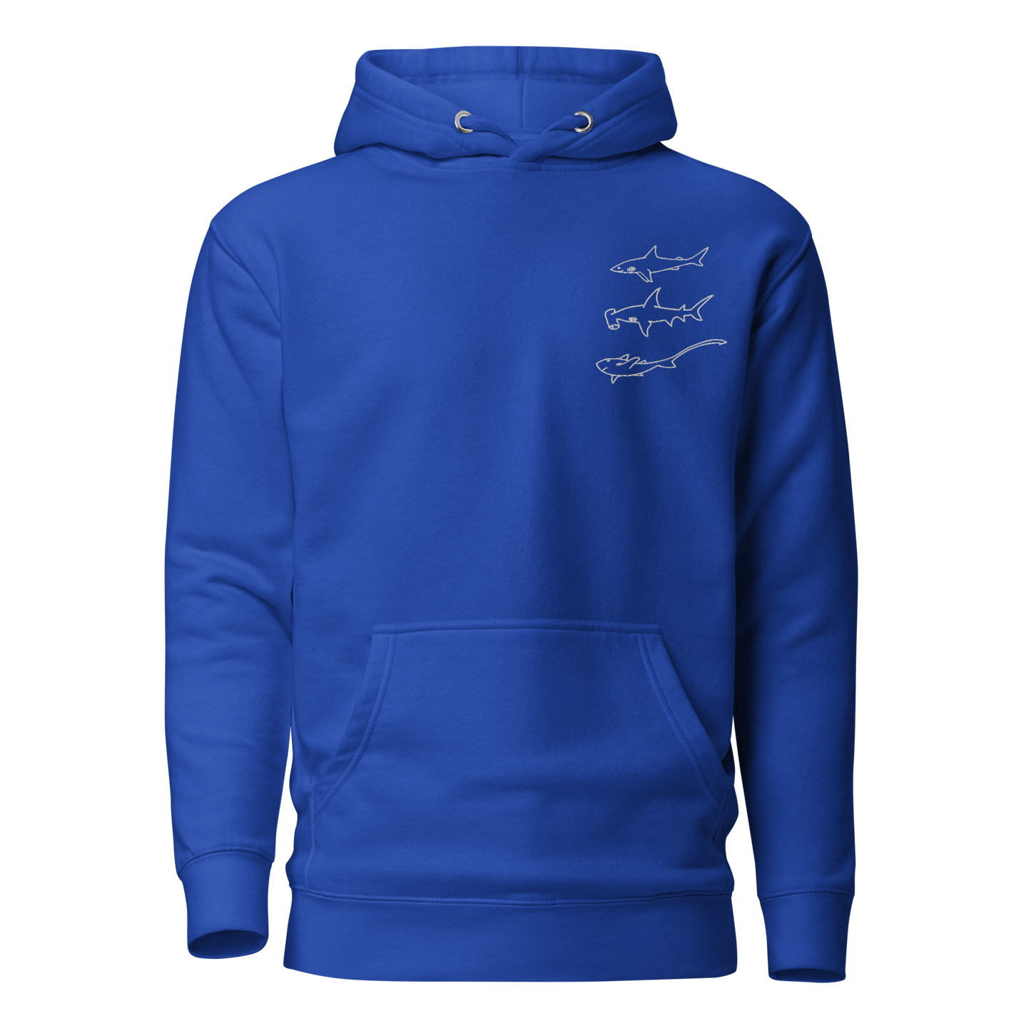 Embroidered 3 Sharks Hoodie | Unisex Hoodie